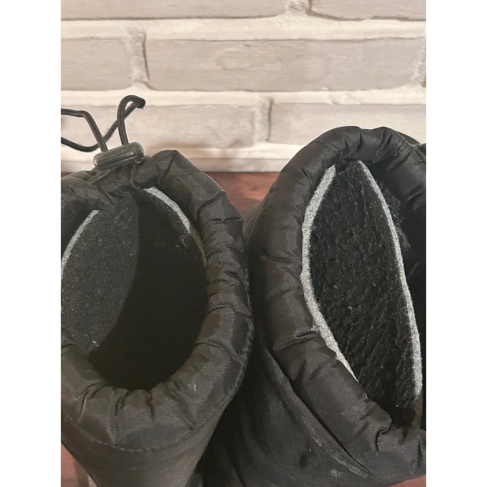 Sorel‎ Snow Pack Kids Black Winter Snow Boots Size 3 Insulated Waterproof Sled
